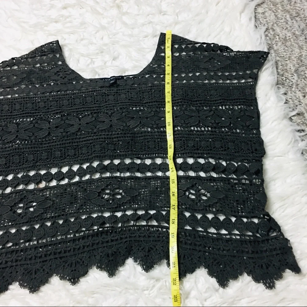 Lane Bryant Bohemian Crochet Olive Green Size 14 - Picture 11 of 13